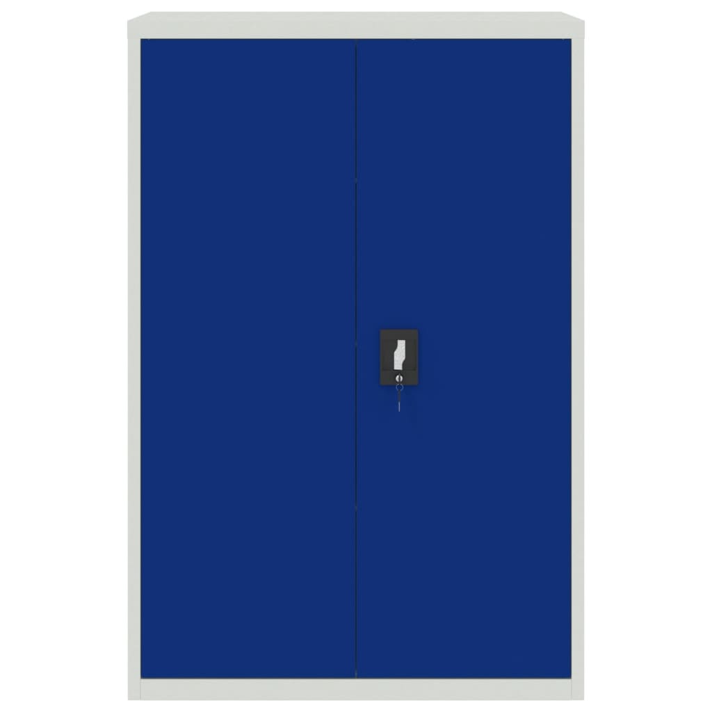 vidaXL Kantoorkast 90x40x140 cm metaal grijs en blauw