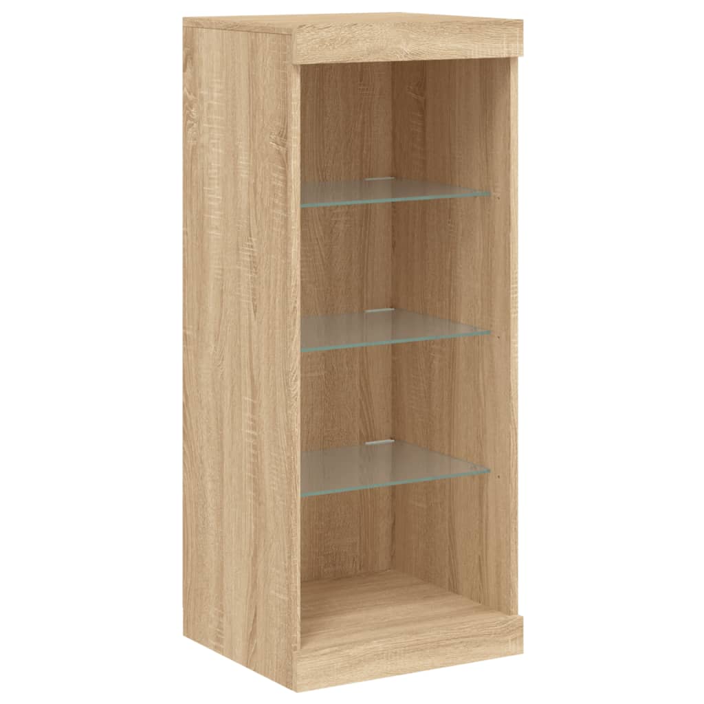vidaXL Dressoir met LED-verlichting 41x37x100 cm zwart, buffet vidaXL Dressoir met LED-verlichting 41x37x100 cm zwart, buffet