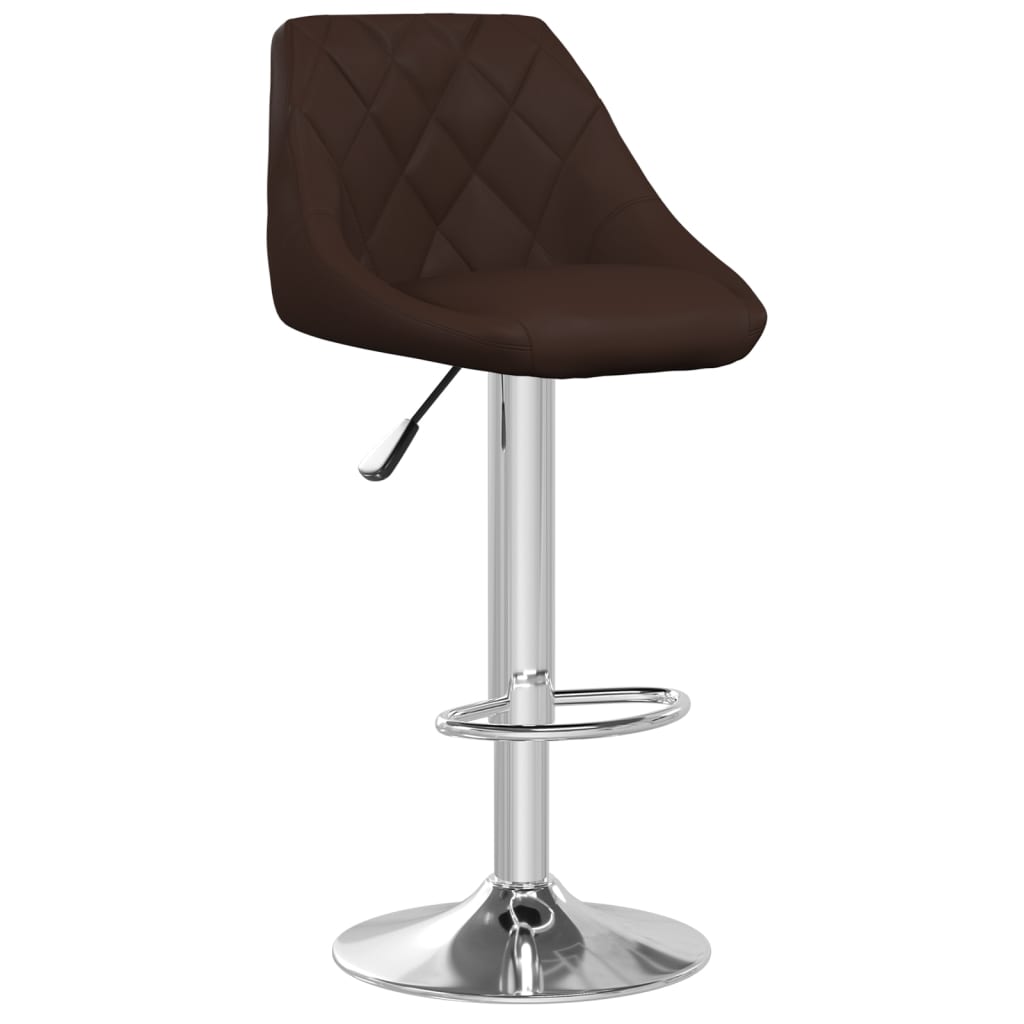 vidaXL Barstoelen 2 st kunstleer bruin