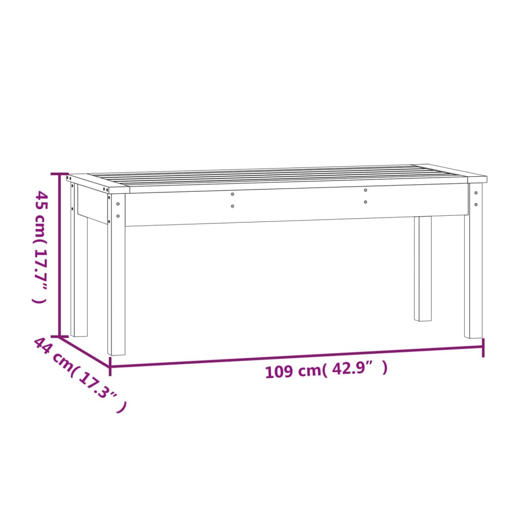 vidaXL Tuinbank 109x44x45 cm massief douglashout