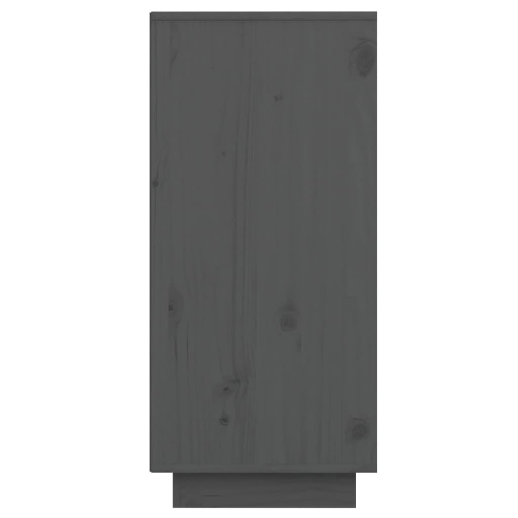 vidaXL Dressoir 60x34x75 cm massief grenenhout grijs