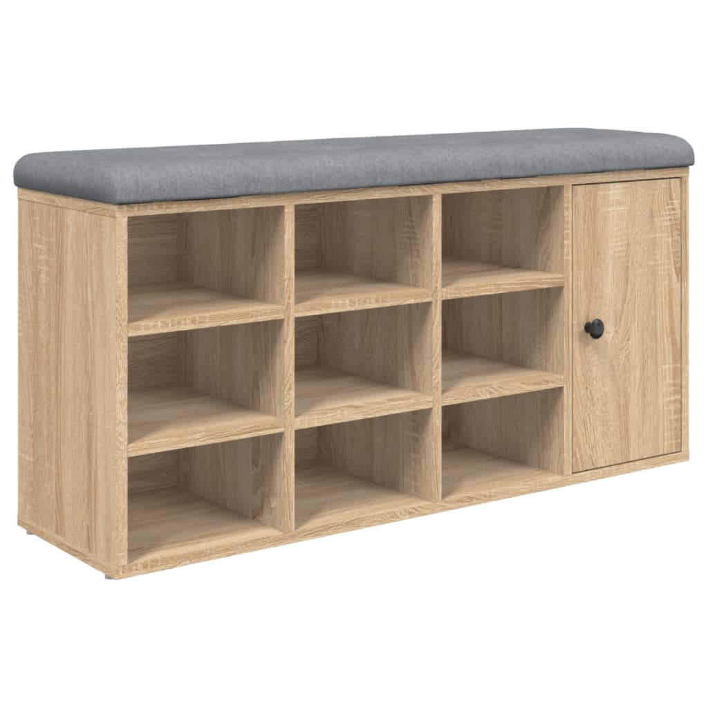 vidaXL Schoenenbank 102x32x50 cm bewerkt hout sonoma eikenkleurig