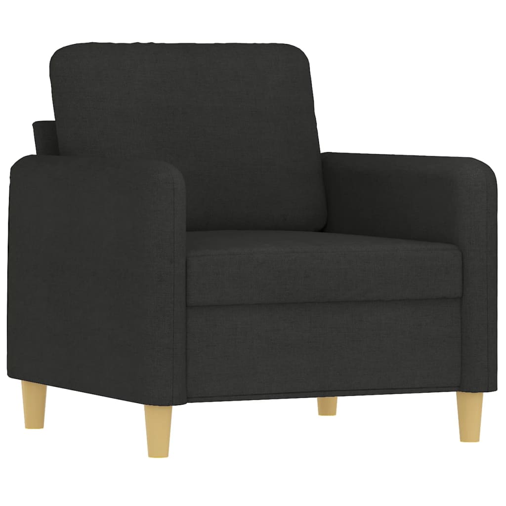 vidaXL Fauteuil 60 cm stof zwart