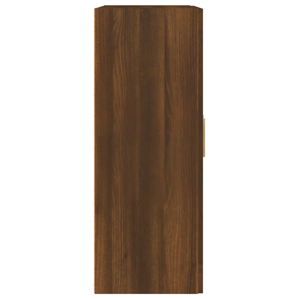 vidaXL Wandkast 69,5x32,5x90 cm bewerkt hout bruin eikenkleur