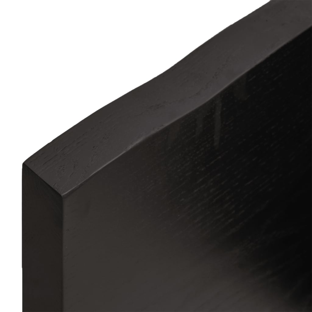 vidaXL Wastafelblad 60x60x(2-4) cm behandeld massief hout donkerbruin