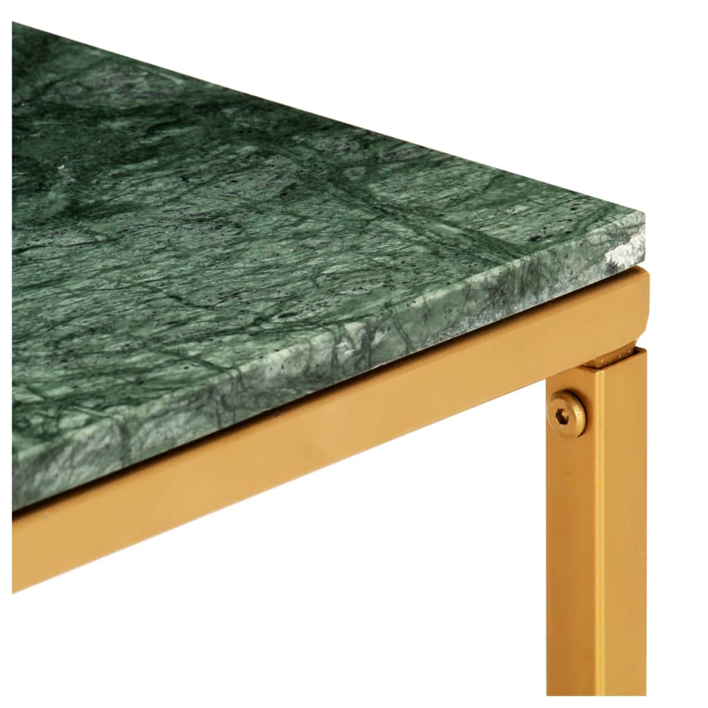 vidaXL Salontafel 60x60x35 cm echt steen met marmeren textuur groen