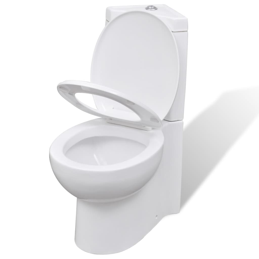 middernacht Versterken warmte Keramisch Toilet voor in de hoek wit online kopen | vidaXL.be