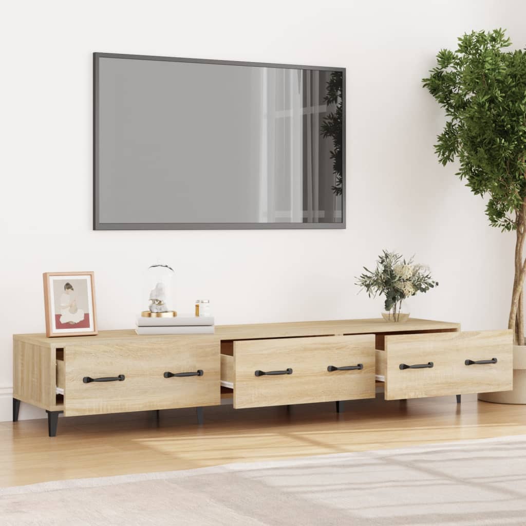 vidaXL Tv-meubel 150x34,5x30 cm bewerkt hout sonoma eikenkleurig