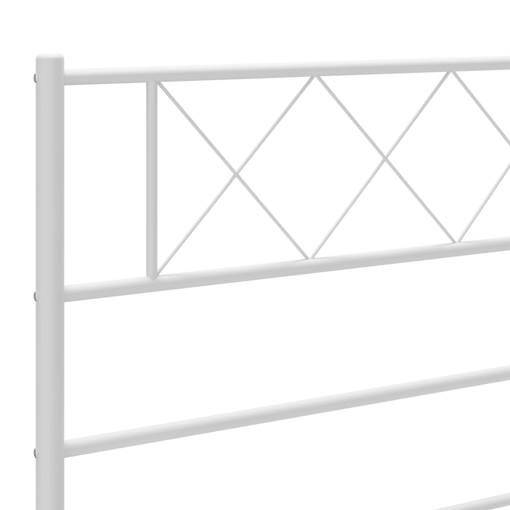 vidaXL Bedframe met hoofdbord metaal wit 180x200 cm