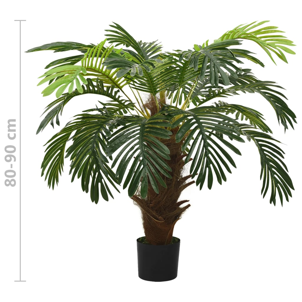 vidaXL Kunstplant met pot cycaspalm 90 cm groen