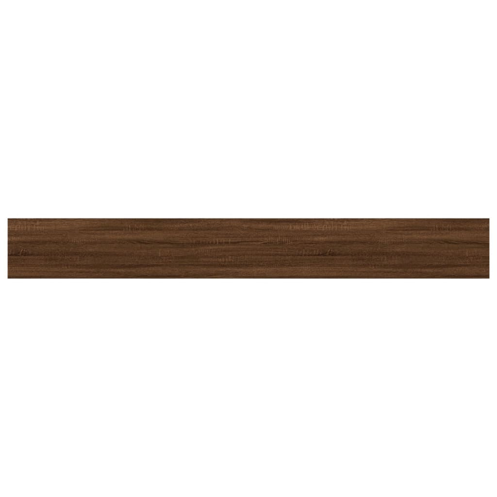 vidaXL Wandschappen 4 st 80x10x1,5 cm bewerkt hout bruin eikenkleur