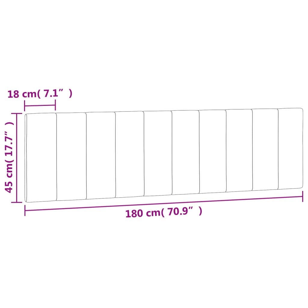 vidaXL Hoofdbordkussen 180 cm fluweel zwart