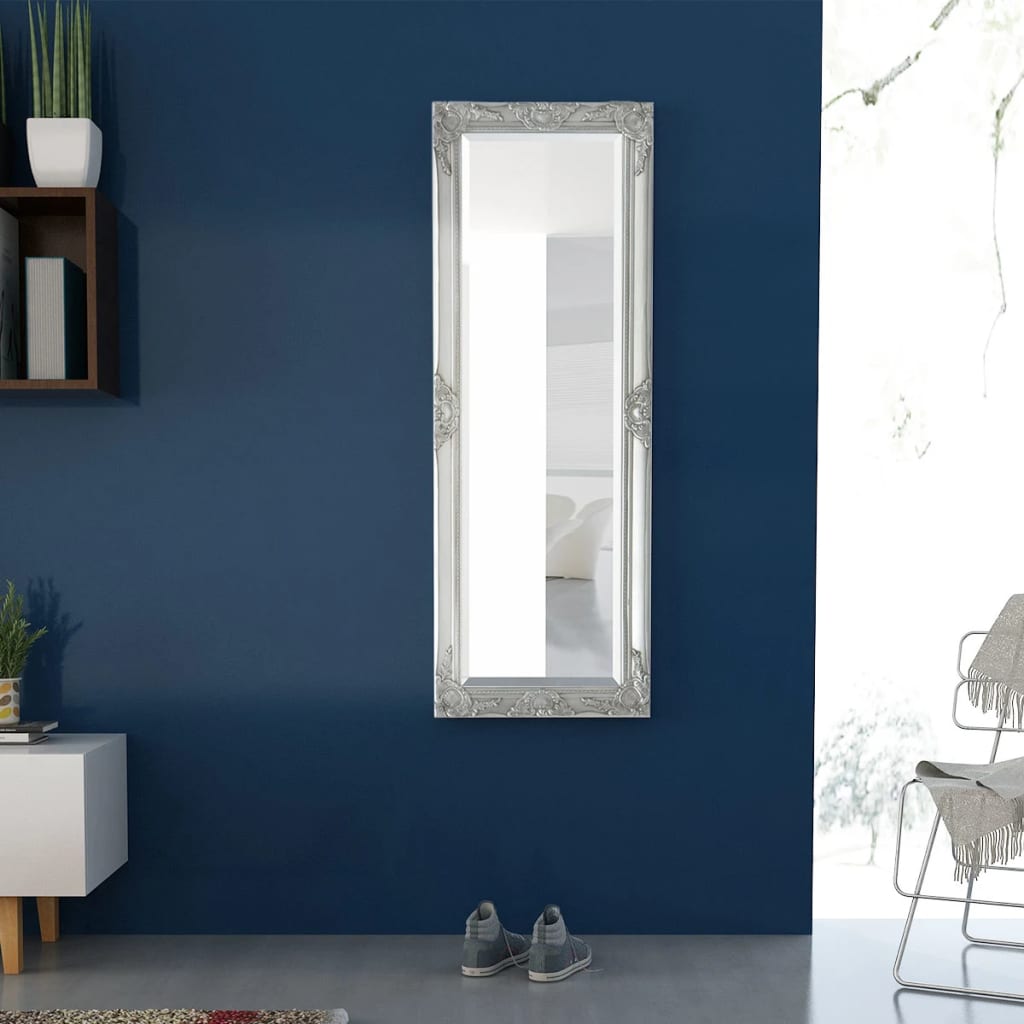 vidaXL Wandspiegel Barok 140 x 50 cm zilver