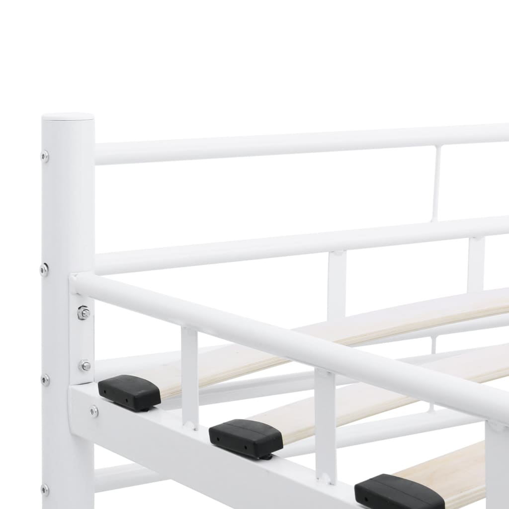 vidaXL Bedframe metaal wit 120x200 cm