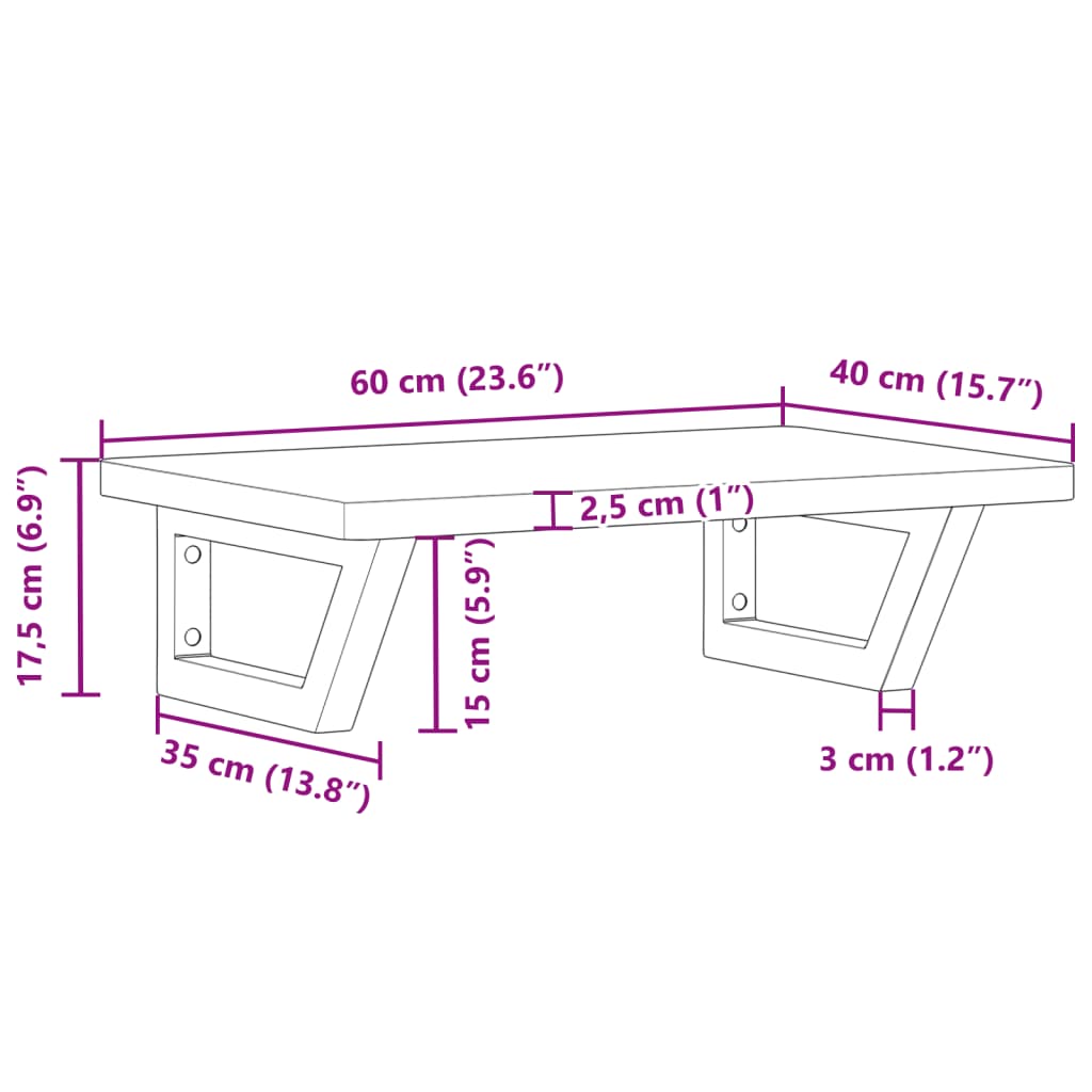 vidaXL Badkamer wandschap staal en massief beukenhout