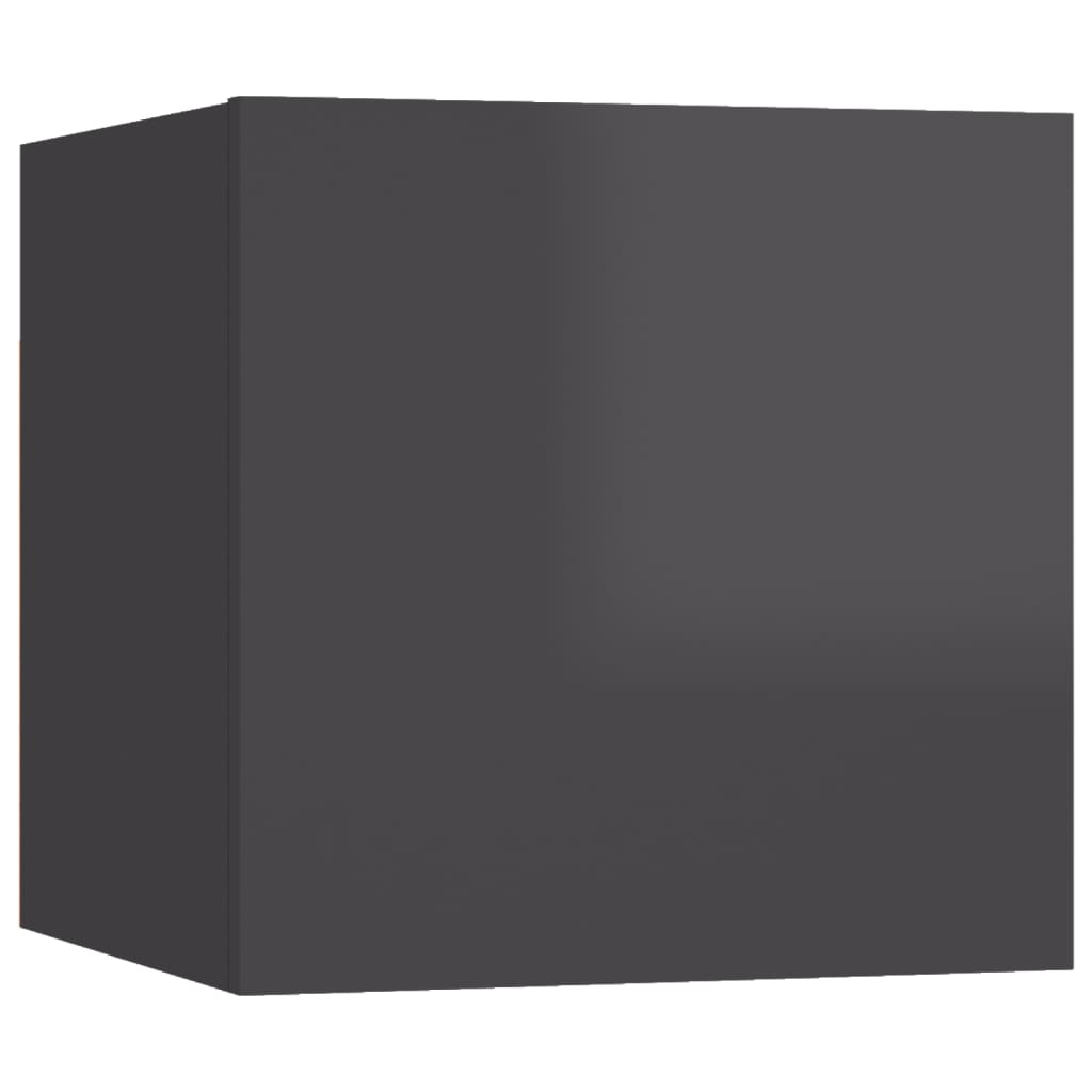 vidaXL Tv-wandmeubelen 8 st 30,5x30x30 cm hoogglans grijs
