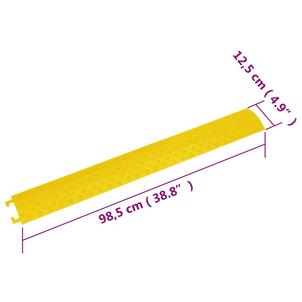 vidaXL Kabelbeschermers drempel 2 st 98,5 cm geel