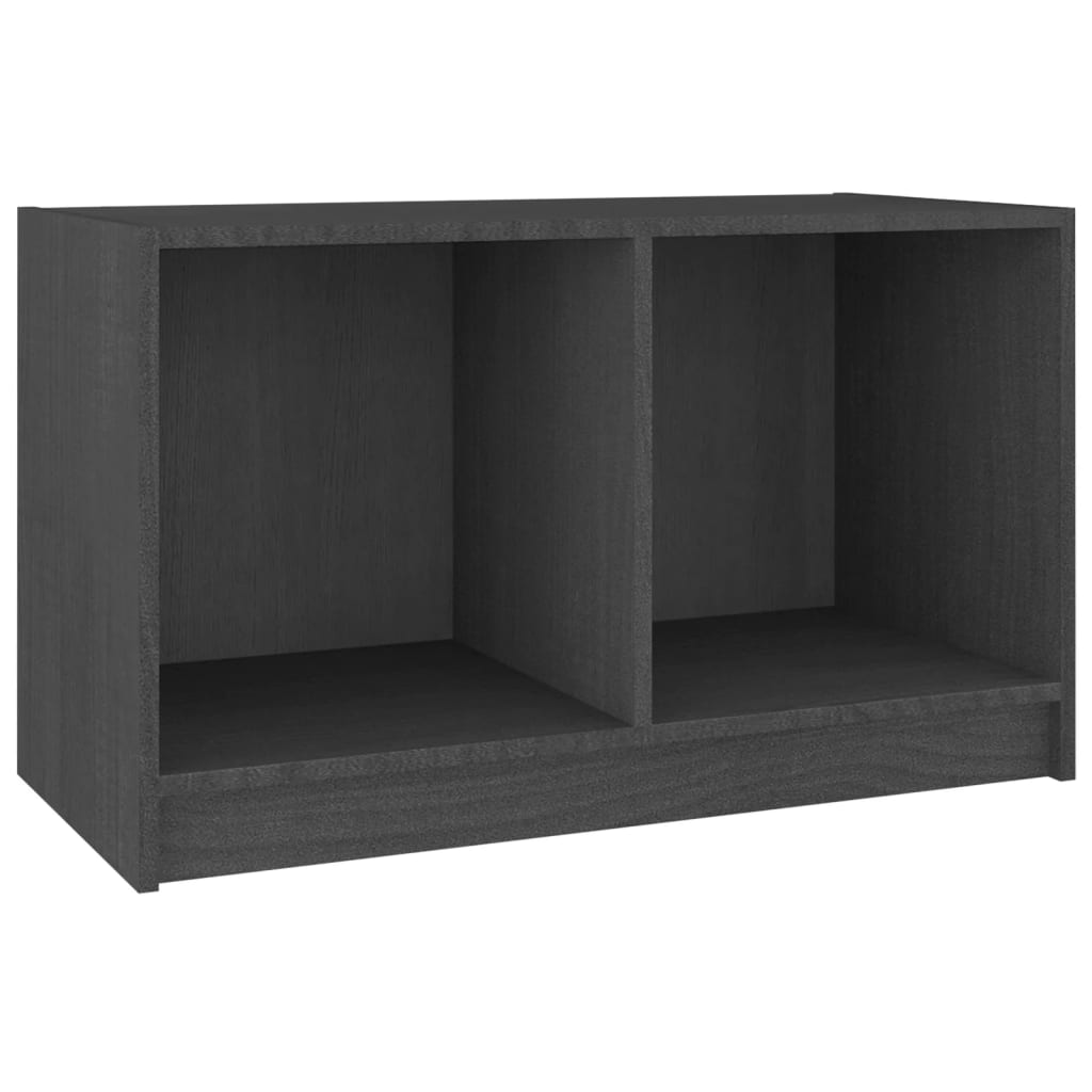 vidaXL Tv-meubel 70x33x42 cm massief grenenhout grijs