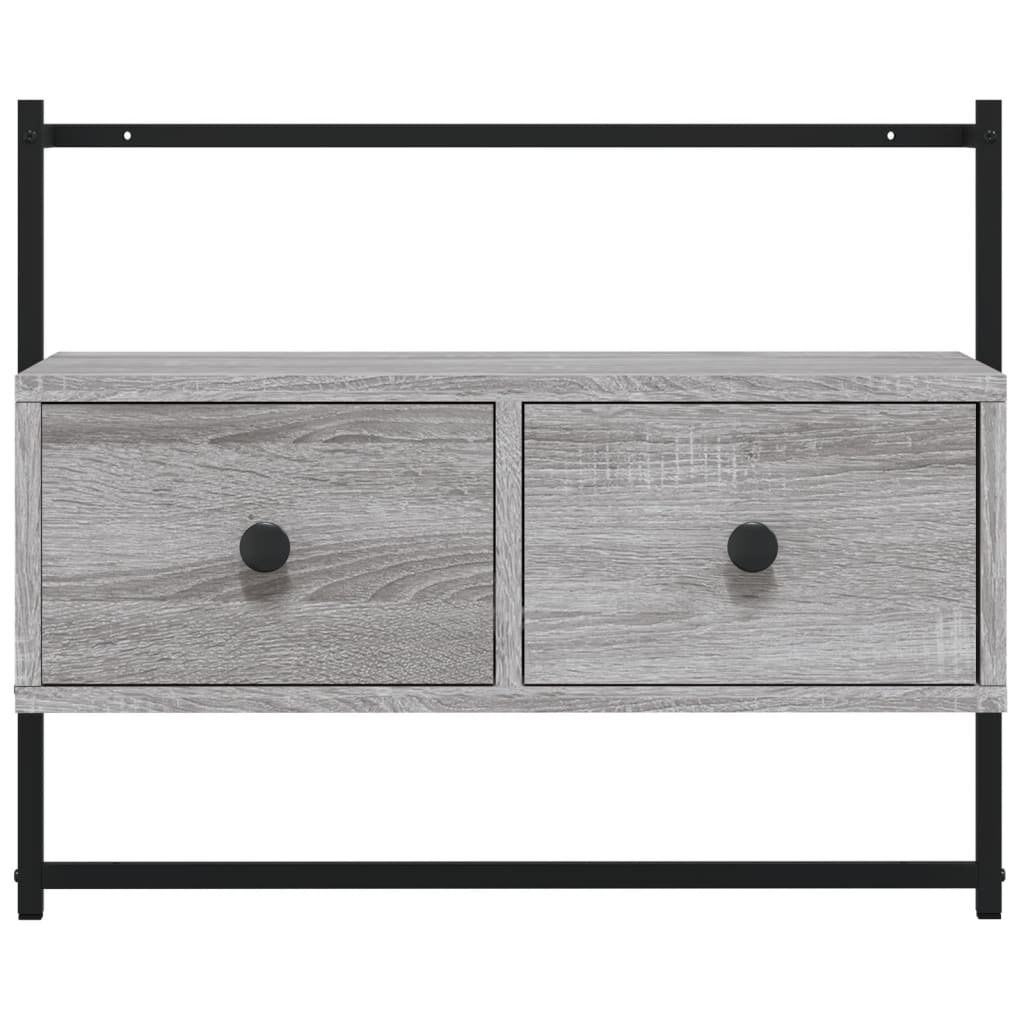 vidaXL Tv-meubel wandgemonteerd 60,5x30x51 cm hout grijs sonoma eiken