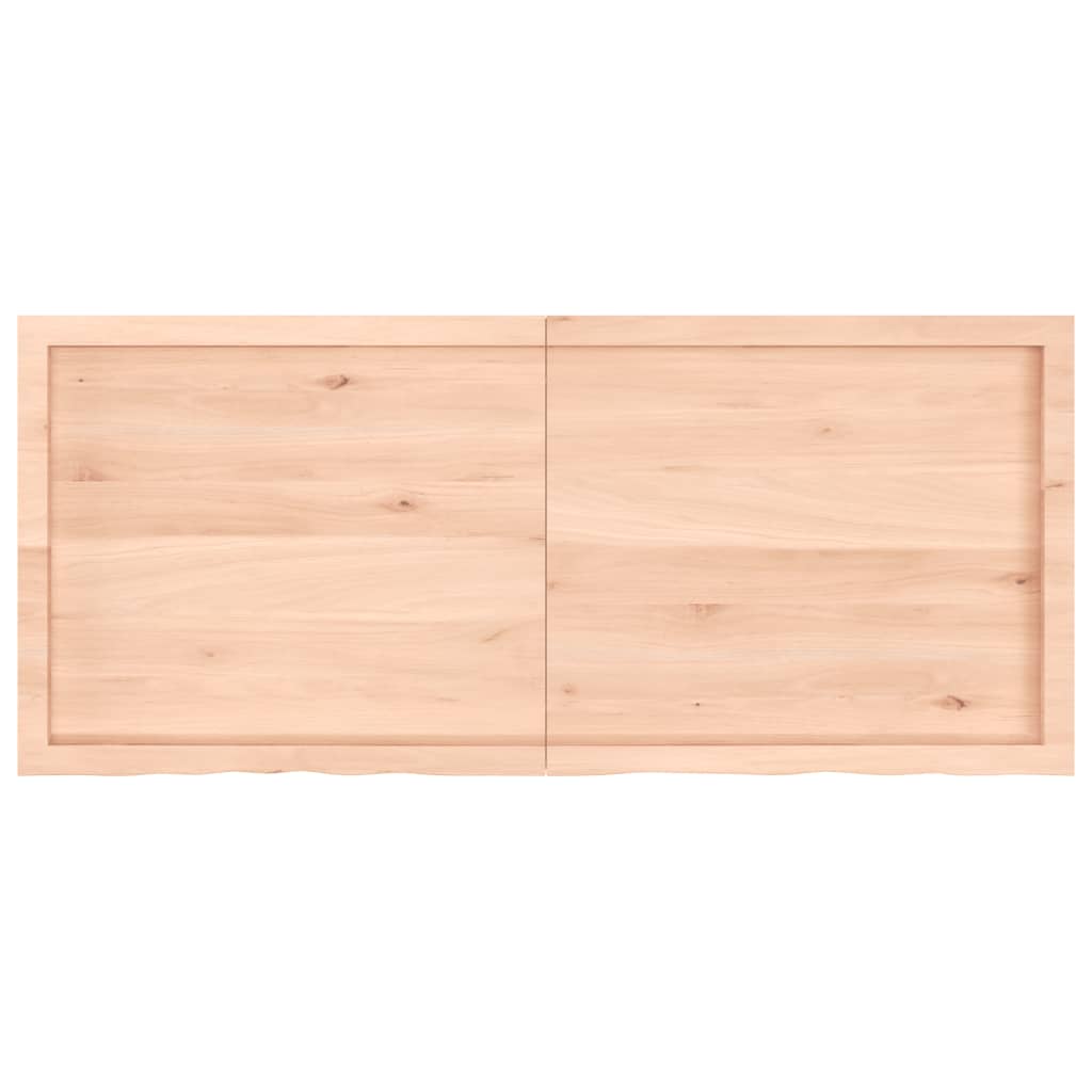 vidaXL Wastafelblad 140x60x(2-4) cm onbehandeld massief hout
