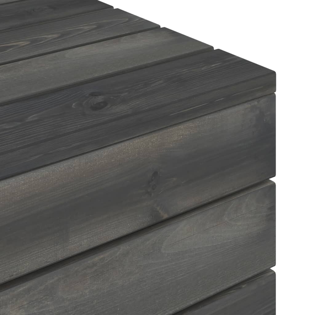 vidaXL Tuintafels 2 st pallet massief grenenhout donkergrijs