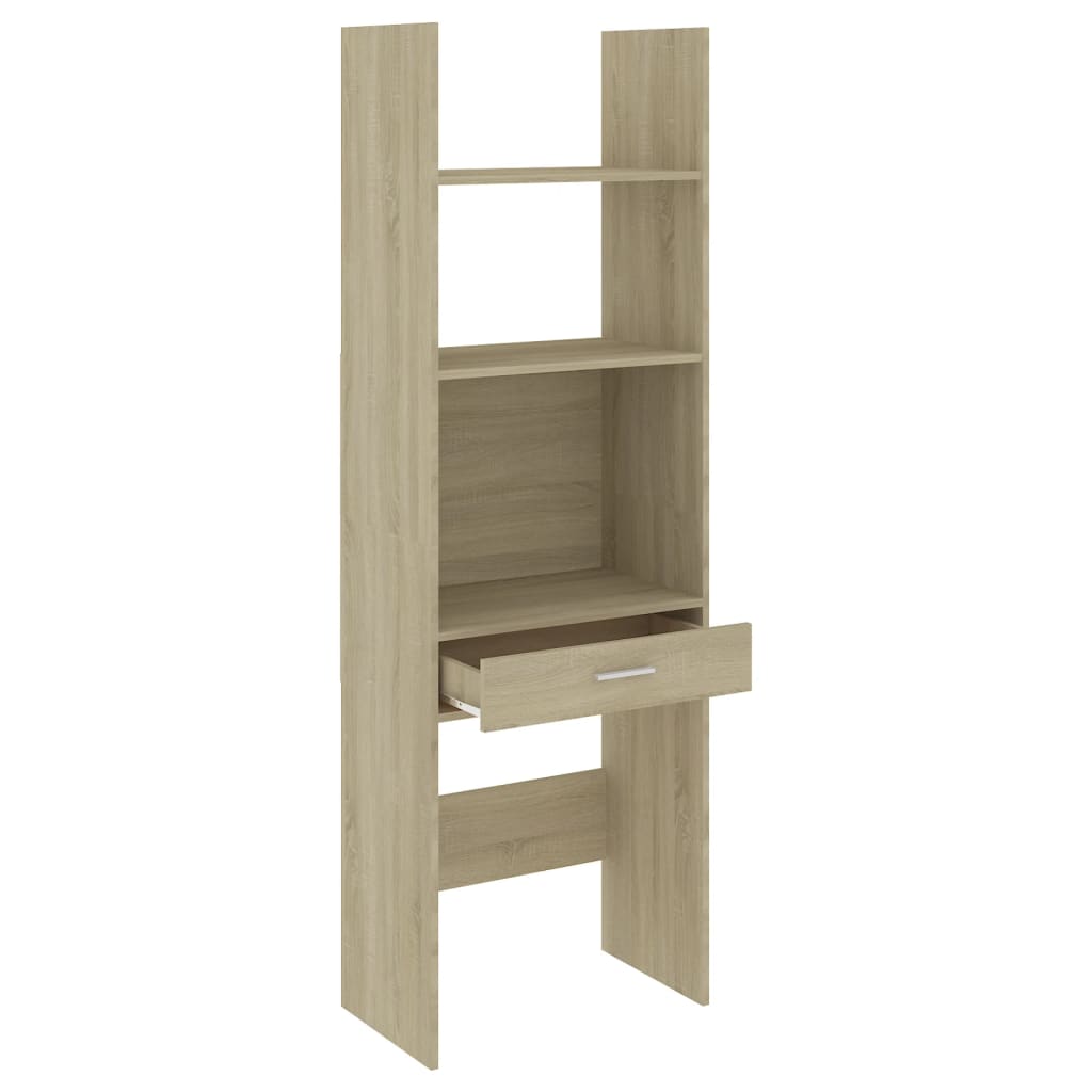 vidaXL Boekenkast 60x35x180 cm bewerkt hout sonoma eikenkleurig